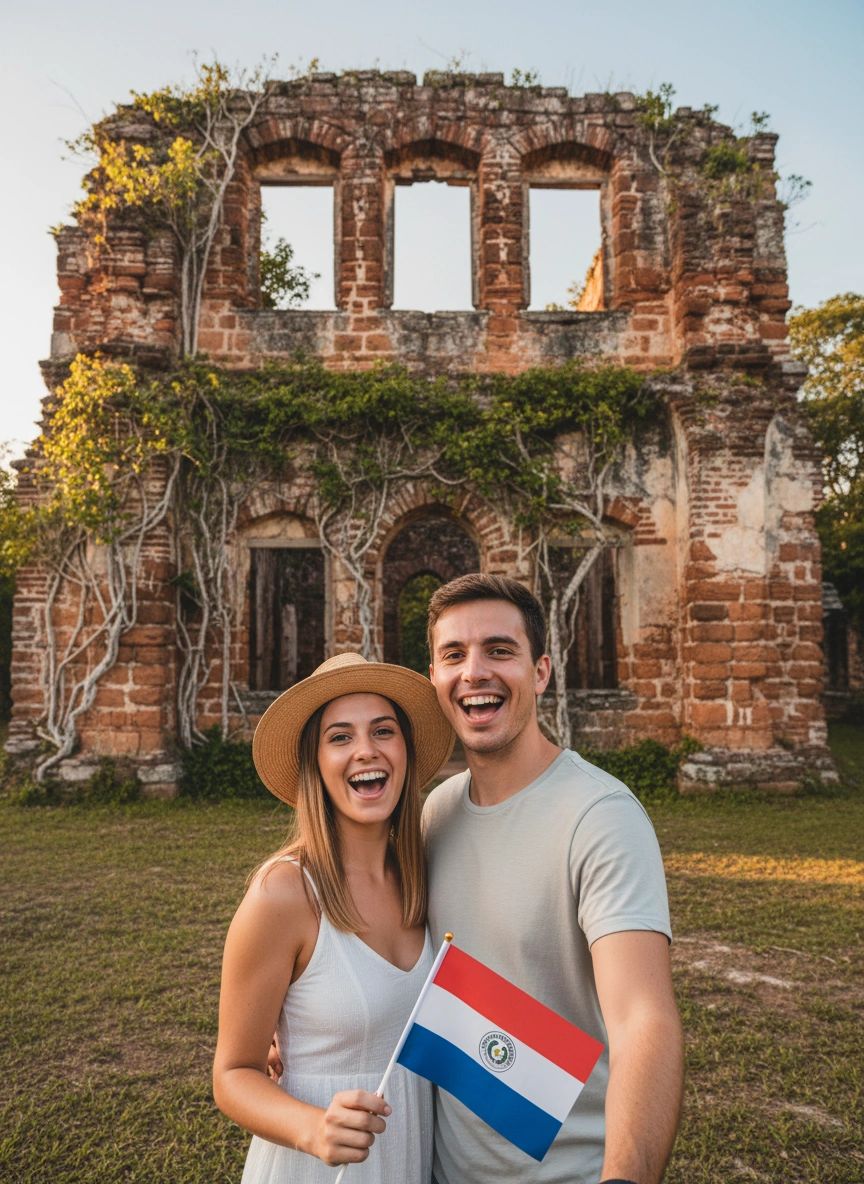 Migration Solutions Paraguay team at Guarani Ruins